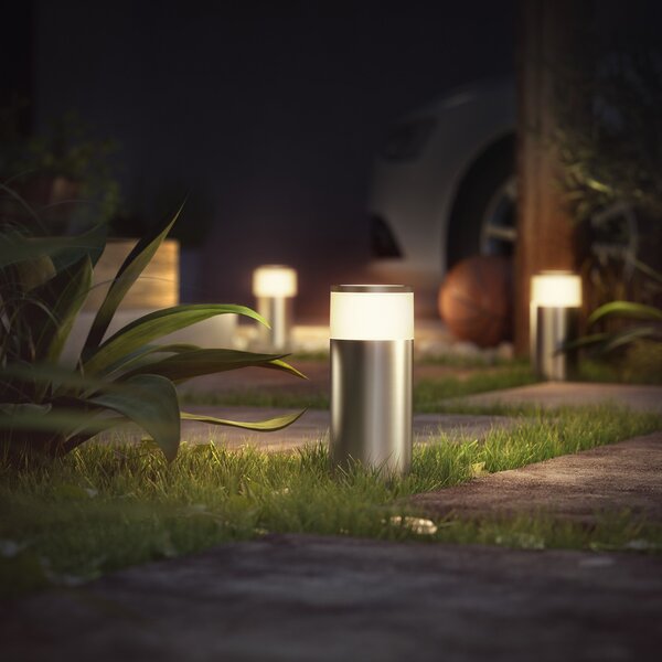 Philips Hue Calla lampă posta completare 25,2cm Al, reglabil, Metalic, Metal, Modern, Spot de exterior / vârf de pământ