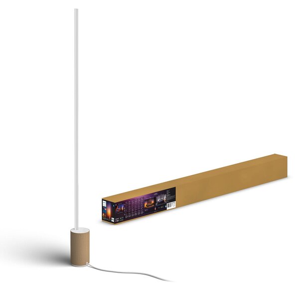 Philips Hue Gradient Signe Oak Lampadar LED, reglabil, Lemn, Camera de zi / sufragerie, Lemn, Modern