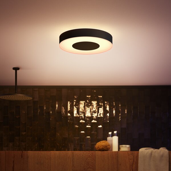 Philips Hue Xamento plafonieră LED 38cm negru, reglabil, Negru, Baie, Metal, Modern