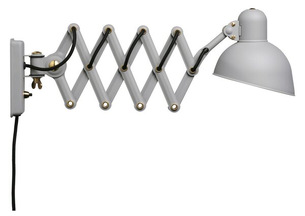 Lampă de perete FRITZ HANSEN, Kaiser idell 6718-W, reglabil, Gri, Camera de zi, Metal, Design