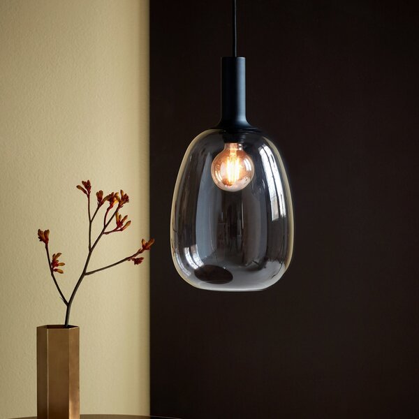 Lustră Pendul Nordlux, Alton, reglabil, Negru, Camera de zi, Sticlă, Modern