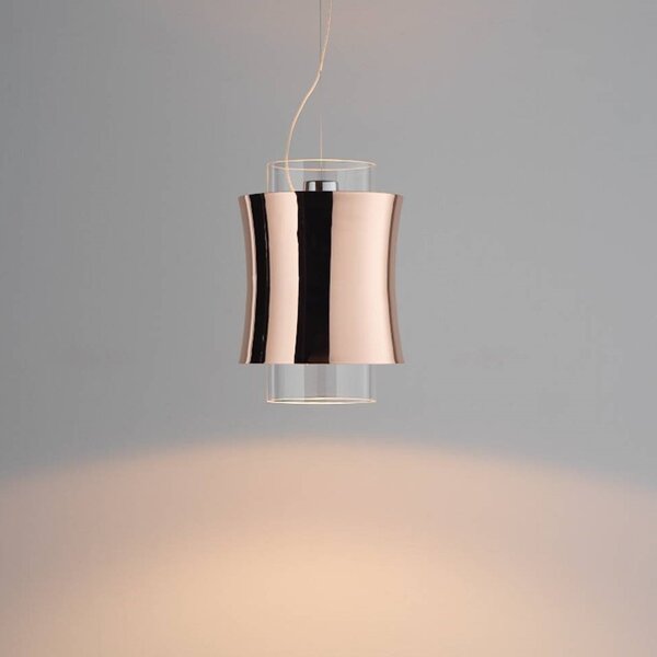 Prandina Fez S1 lampă suspendată cupru lustruit, reglabil, Cupru, Camera de zi / sufragerie, Metal, Modern