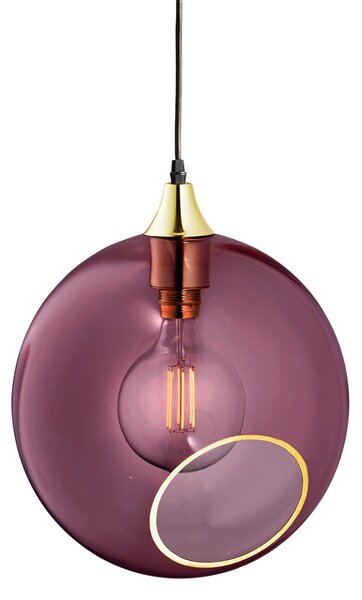 Lustră Pendul DESIGN BY US, Ballroom XL, reglabil, Violet, Camera de zi, Sticlă, Design