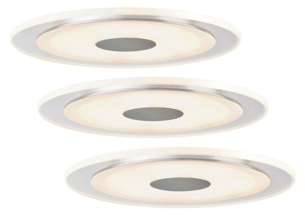 Paulmann Premium Line Whirl lampă LED încastr., 3x, Gri, Hol, Metal, Modern, Corpuri de iluminat încastrate rotunde