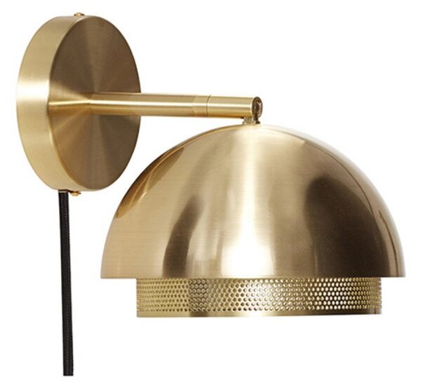 Lampă de perete Hübsch, Auriu / Alamă, Camera de zi, Metal
