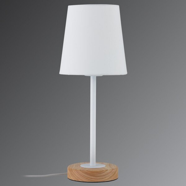 Paulmann Stellan lampă de masă cu abajur textil, Alb, Camera de zi / sufragerie, Țesătură / Textil, Modern