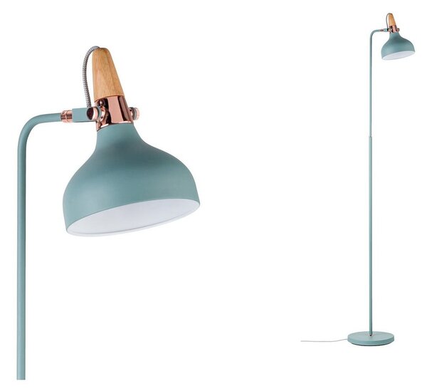 Paulmann Juna lampă de podea cu detalii chic, Verde, Camera de zi / sufragerie, Metal, Modern