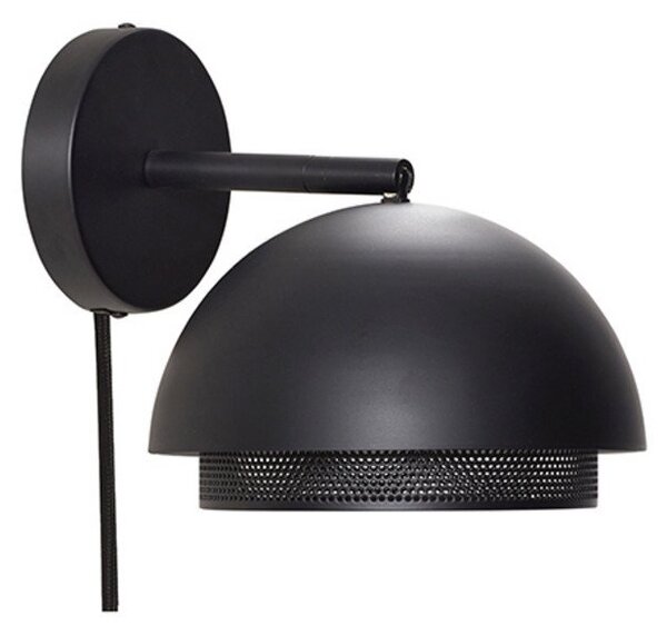 Lampă de perete Hübsch, Negru, Camera de zi, Metal