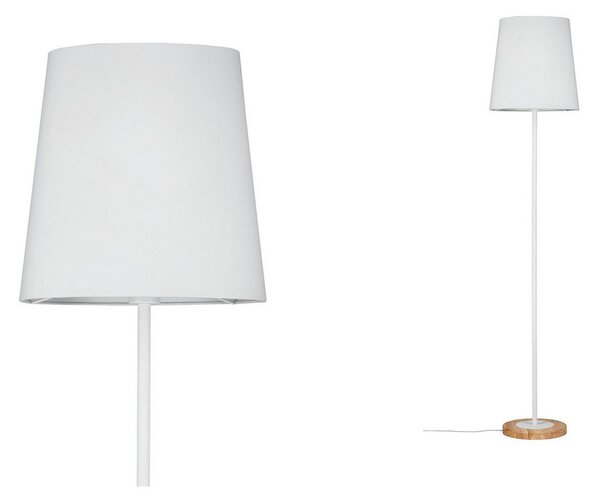 Paulmann Stellan lampă podea cu abajur textil alb, Alb, Camera de zi / sufragerie, Metal, Modern