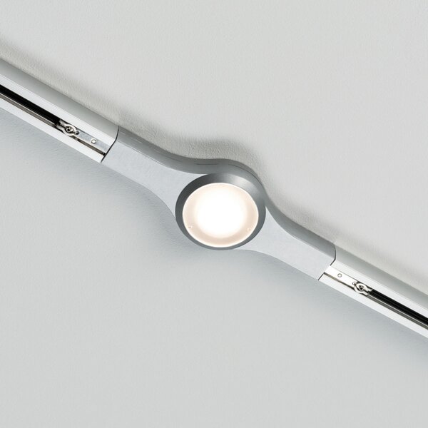 Paulmann URail LED Line Connector, crom mat, reglabil, Gri, Camera de zi / sufragerie, Metal, Modern