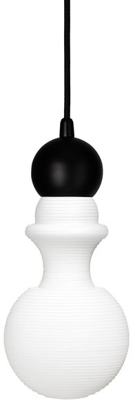 Lustră Pendul DESIGN BY US, Paris 1920 XS, reglabil, Alb, Camera de zi, Sticlă, Design