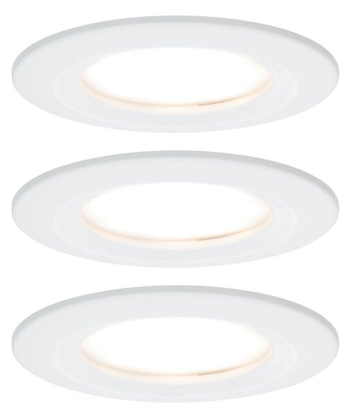 Paulmann LED cu LED-uri încastrate Nova Coin 3 alb rotund rotund, reglabil, Alb, Hol, Metal, Modern, Corpuri de iluminat încastrate rotunde