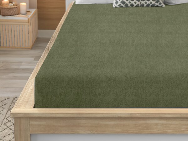 Cearsaf Cocolino microplus cu elastic GRENA 90x200 cm verde