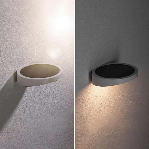 Paulmann aplică LED solară de exterior Ryse alb, Alb, Plastic, Modern, Lumini solare