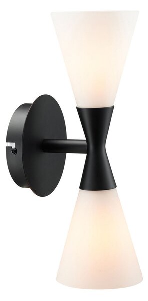 Lampă de perete Herstal, Harlekin Duo, Negru, Camera de zi, Metal, Modern
