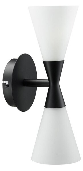 Lampă de perete Herstal, Harlekin Duo, Negru, Camera de zi, Metal, Modern