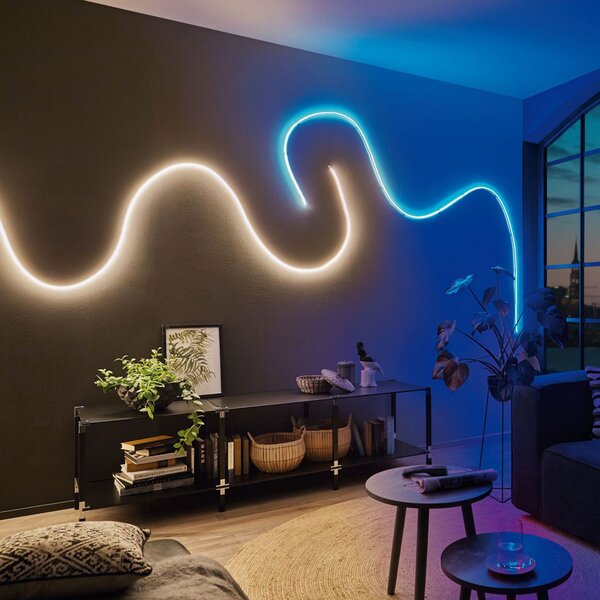 Paulmann MaxLED Flow set de bază RGB 1,5 m, reglabil, Alb, Camera de zi / sufragerie, Plastic, Modern