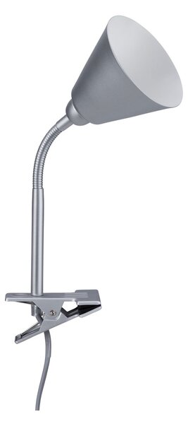 Paulmann Vitis lampă cu clemă, gri, Gri, Camera de zi / sufragerie, Metal, Modern, Corpuri de iluminat cu clemă / cu fișă
