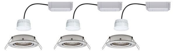 Paulmann Spot Nova Plus 3x 2.700K, reglabil, Metalic, Camera de zi / sufragerie, Metal, Modern, Corpuri de iluminat încastrate rotunde