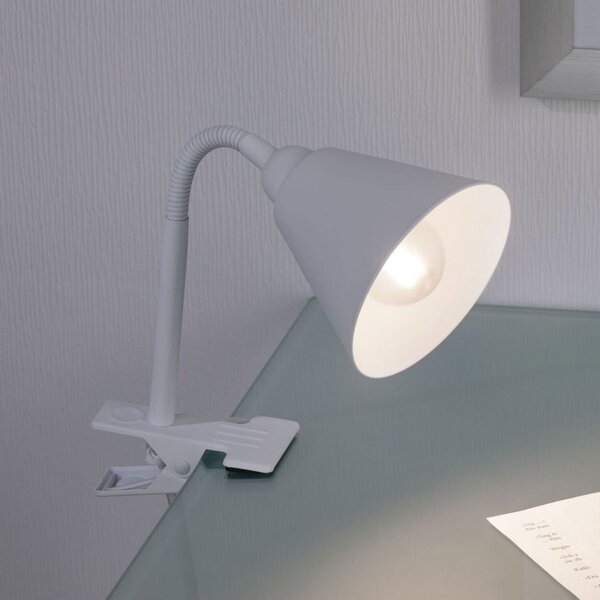 Paulmann Vitis lampă cu clemă, alb, Alb, Camera de zi / sufragerie, Metal, Modern, Corpuri de iluminat cu clemă / cu fișă