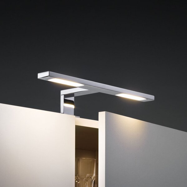 Paulmann Galeria Double Hook lampă LED oglind 2bec, Metalic, Baie, Metal, Modern, Soclu de perete jos