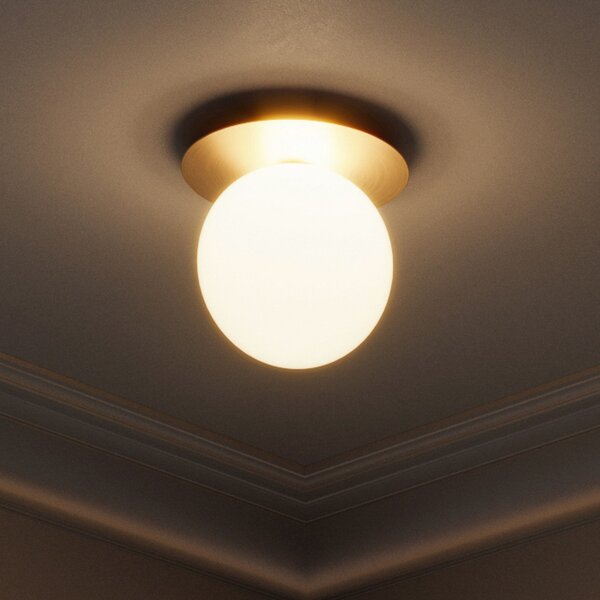 Lampă de perete Nuura Aps, Liila 1 Medium, reglabil, Auriu / Alamă, Camera de zi, Sticlă, Design