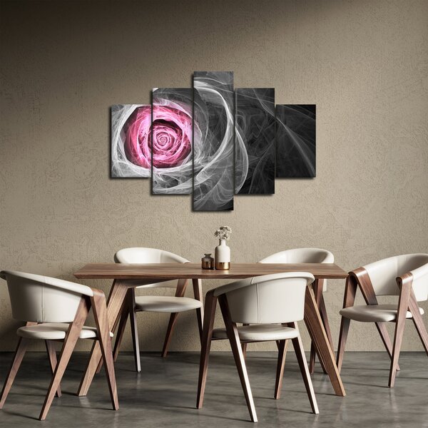 Tablou - Trandafir abstract, fucsia (150x105 cm)