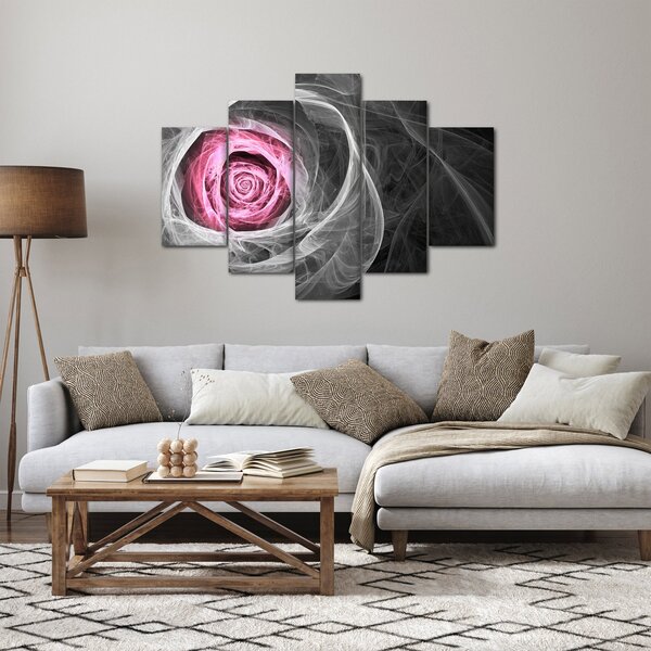 Tablou - Trandafir abstract, fucsia (150x105 cm)