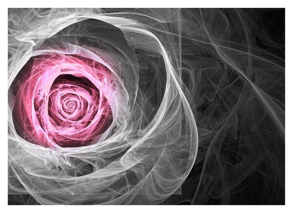 Tablou - Trandafir abstract, fucsia (70x50 cm)