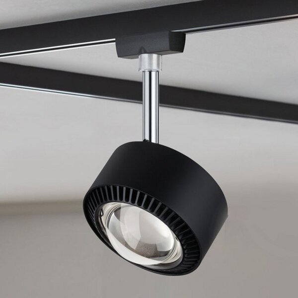 Paulmann URail spot LED Aldan 2700K negru, reglabil, Negru, Camera de zi / sufragerie, Metal, Modern