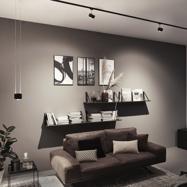 Paulmann URail spot LED Aldan 2700K negru, reglabil, Negru, Camera de zi / sufragerie, Metal, Modern