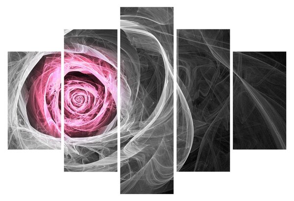Tablou - Trandafir abstract, fucsia (150x105 cm)