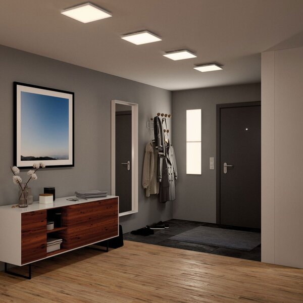 Paulmann Velora LED plafonieră cu 30 x 30cm, Alb, Camera de zi / sufragerie, Metal, Modern
