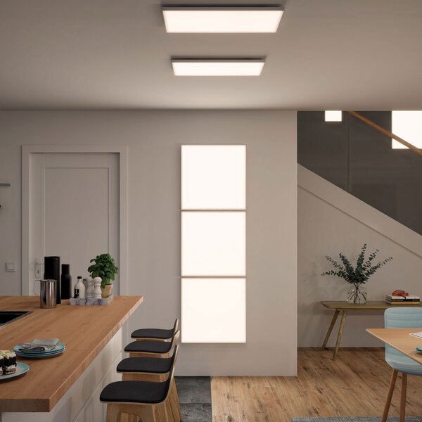 Paulmann Velora plafonieră LED 59,5 x cm, Alb, Camera de zi / sufragerie, Metal, Modern