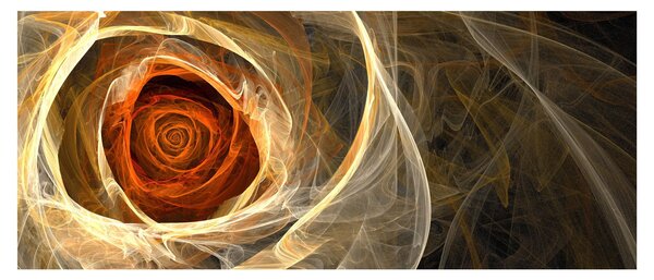 Tablou - Trandafiri abstracți în culori aprinse (120x50 cm)