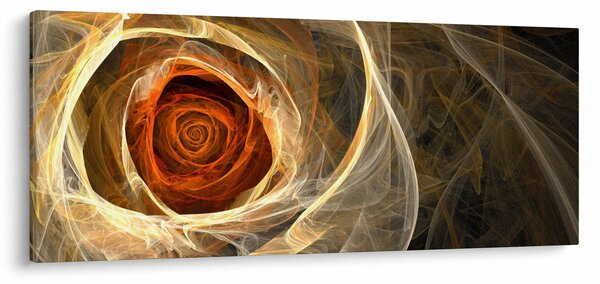Tablou - Trandafiri abstracți în culori aprinse (120x50 cm)