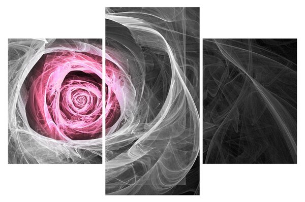 Tablou - Trandafir abstract, fucsia (90x60 cm)