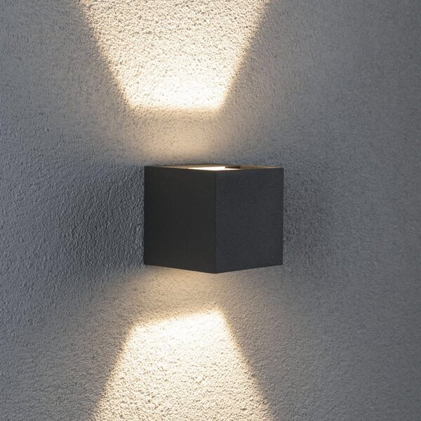 Paulmann Cybo LED-aparat de iluminat pentru exterior, 2.700 K, 8 x cm, gri, Gri, Metal, Modern