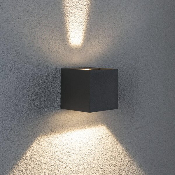 Paulmann Cybo LED-aparat de iluminat pentru exterior, 2.700 K, 8 x cm, gri, Gri, Metal, Modern