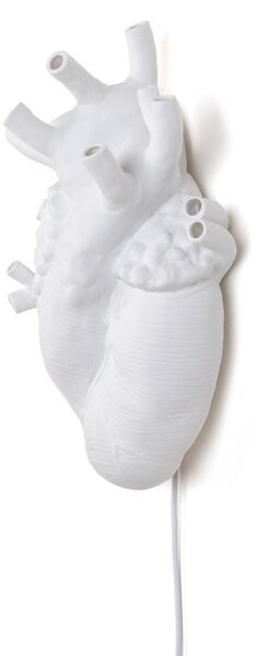 Lampă de perete SELETTI, Heart Lamp, Alb, Camera de zi, Ceramică, Design