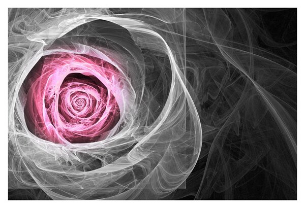 Tablou - Trandafir abstract, fucsia (90x60 cm)