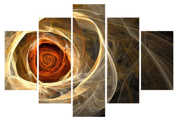Tablou - Trandafiri abstracți în culori aprinse (150x105 cm)