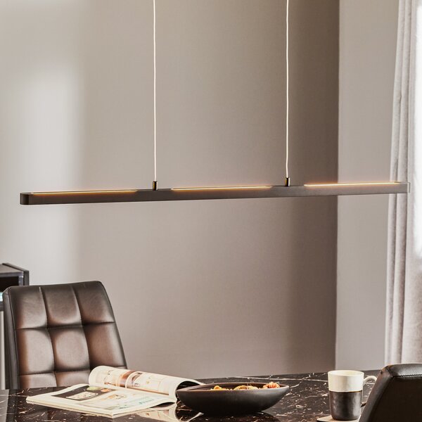 Paulmann Lampă suspendată LED Lento, negru, 100 cm, lumină orientabilă în, reglabil, Negru, Camera de zi / sufragerie, Metal, Modern