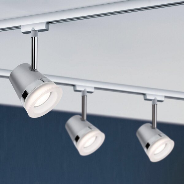 Paulmann URail Cone spot cu soclu GU10, reglabil, Gri, Hol, Metal, Modern