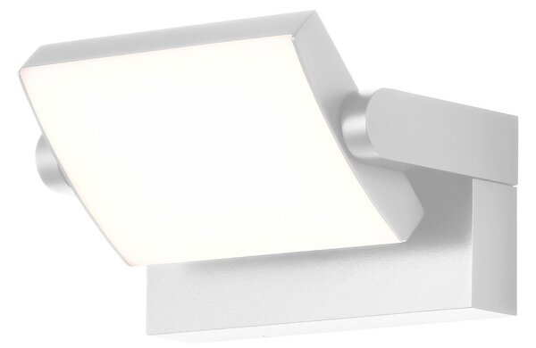CMD Aplică de perete cu LED 9110, alb, lățime 21 cm, metal, IP54, Alb, Aluminiu, Modern