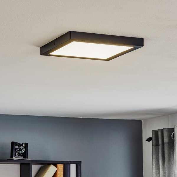 Paulmann Abia panou LED 30x30 cm 2.700K negru, Negru, Camera de zi / sufragerie, Plastic, Modern