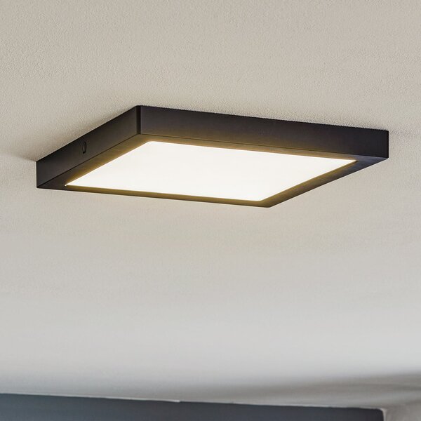 Paulmann Abia panou LED 30x30 cm 2.700K negru, Negru, Camera de zi / sufragerie, Plastic, Modern