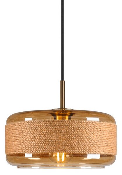 Lustră Pendul SLV, Pantilo Rope 27, reglabil, Maro / Rugină, Camera de zi, Sticlă, Modern