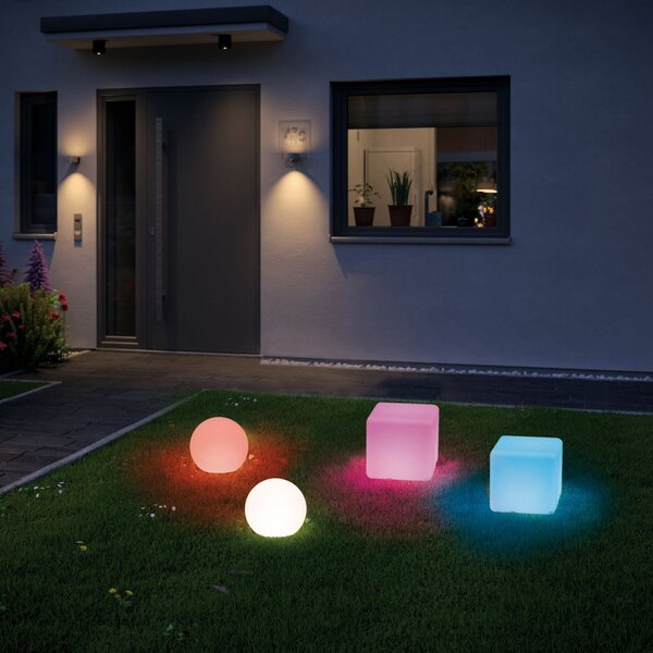 Paulmann Plug & Shine lampă decorativă Globe ZigBee RGBW, reglabil, Alb, Plastic, Modern