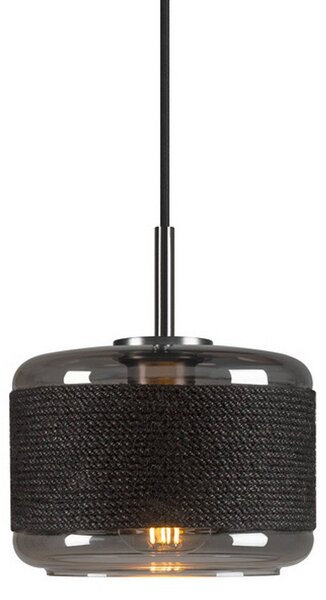 Lustră Pendul SLV, Pantilo Rope 19, reglabil, Negru, Camera de zi, Sticlă, Modern